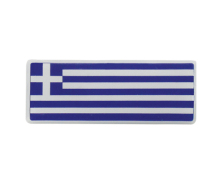 Auto Gs Αυτοκόλλητη Ελληνική Σημαία Μακρόστενη Σμάλτο 8x3cm 1 Τεμάχιο