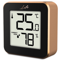 Life Ψηφιακό Θερμόμετρο και Υγρόμετρο Εσωτερικού Χώρου Alu Mini Rose Gold
