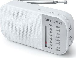 ΡΑΔΙΟΦΩΝΟ MUSE M-025RW ΜΠΑΤΑΡΙΑΣ ΛΕΥΚΟ ΑΝΑΛΟΓΙΚΟ