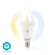 NEDIS Wi-Fi έξυπνη λάμπα LED, E14, Candle, 4.9W, 470lm. NEDIS WIFILRW10E14