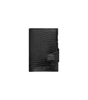 TRU VIRTU Πορτοφόλι Click & Slide Croco Black/Black