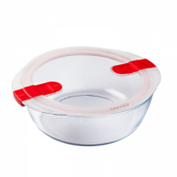 Pyrex Φαγητοδοχείο Στρογγυλό με Καπάκι Cook & Heat 2.3lt 333078 Κόκκινο