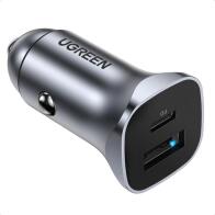 Car Charger UGREEN CD130 20W PD+USB QC3.0 Silver 30780