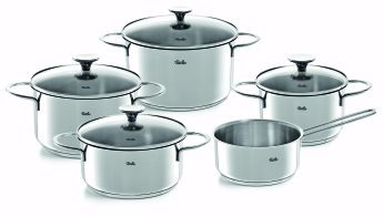 Fissler Σετ από 5 Σκεύη Copenhagen από Ανοξείδωτο Ατσάλι 4011405000 Ασημί