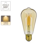 Xanlite Λαμπτήρας Led Deco Edison St64 E27 3,8W (30W) Ζεστό Λευκό Φώς 1800K 340Lm