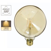 Xanlite Λαμπτήρας Led Deco G125 E27 4W (30W) Ζεστό Λευκό Φώς 1800K 400Lm