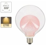 XANLITE ΛΑΜΠΤΗΡΑΣ LED DECO ΔΙΠΛΟ ΡΟΖ ΓΥΑΛΙ G125 E27 3W (30W) ΖΕΣΤΟ ΛΕΥΚΟ ΦΩΣ 2700K 250LM