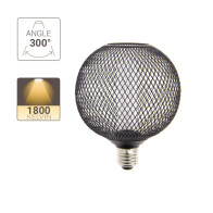 Xanlite Λαμπτήρας Led Deco Ολόγραμμα E27 4W (20W) Ζεστό Λευκό Φώς 1800K 150LM Μαύρο