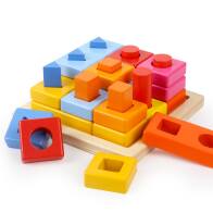 Shape block stacking