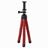 Hama "Flex" Tripod for Smartphone and GoPro, 26 cm,red