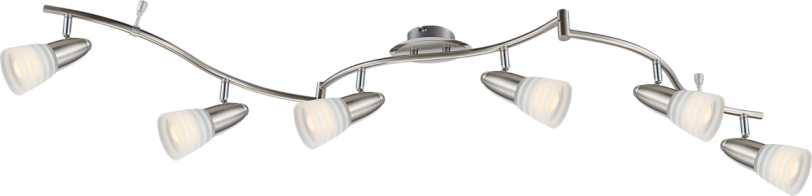 Globo Lighting Σπότ CALEB εξάφωτο νίκελ ματ  6xE14 LED