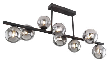 Globo Lighting Πλαφονιέρες RIHA εννιάφωτο μαύρο  9xG9 LED