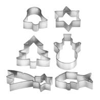 Tescoma Delicia  Κουπ-Πατ 5cm  Χριστουγεννιάτικα Σχέδια Σε Κρίκο Μεταλλικά- Σετ 6 Τεμαχίων