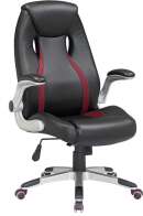 Velco καρέκλα γραφείου μαύρο-κόκκινο μπράτσα 66-35686