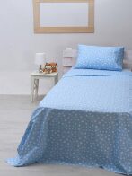 Σετ Σεντόνια cotton feelings 22 blue Μονό με λάστιχο(105x205+30)