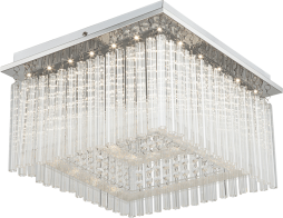 Globo Lighting Πλαφονιέρα οροφής Vince 68567-21 μονόφωτο νίκελ 1xLED 21W 230V 4000K