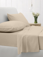 Σετ Σεντόνια Cotton Feelings 109 Sand Υπέρδιπλο με λάστιχο (170x205+30)