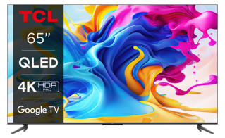 TCL Τηλεόραση Smart 65'' 4K QLED TV with Google TV and Game Master 65C645