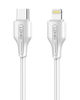 LDNIO καλώδιο Lightning σε USB-C LC121I 30W PD 1m λευκό