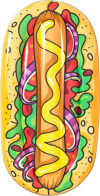 Bestway Φουσκωτό Στρώμα Θαλάσσης Hot Dog 190cm PVC