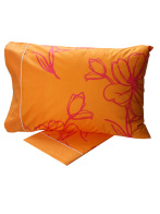 Σετ Σεντόνια Cotton Feelings εμπριμέ 537 Orange Υπέρδιπλο (220x260)