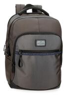 Pepe Jeans Σακίδιο πλάτης με θέση PC 15,6'' 42x30x14cm σειρά Iron Grey