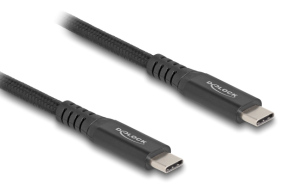 DELOCK καλώδιο USB-C 80023 100W 20 Gbps 0.5m USB4 E-Marker μαύρο