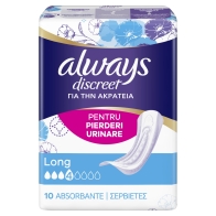 ALWAYS Discreet Γυναικείες Σερβιέτες Για Την Ακράτεια Plus Long x10 - 8374773