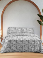 Σετ Σεντόνια Flannel 3038 Grey Μονό με λάστιχο(105x205+30)