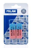 MILAN γόμα 620 BCM10100MP για μολύβι και στυλό 53 x 20 x 8mm σετ 2τμχ