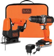 Black&Decker Κρουστικό Δραπανοκατσάβιδο και Σέγα 12V 1,5Ah σε μαλακή τσάντα