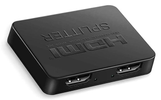 POWERTECH HDMI splitter CAB-H163 1-in σε 2-out 4K/30Hz HDR/HDCP μαύρο