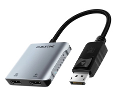 CABLETIME αντάπτορας DisplayPort σε 2x HDMI CT-DM2H8K-AG 8K γκρι