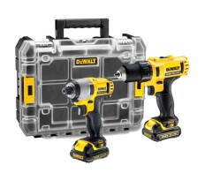 Dewalt Σετ Δραπανοκατσάβιδο & Παλμικό Κατσαβίδι 10.8V με 2 Μπαταρίες 2Ah και Θήκη