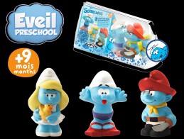 FIG PLASTOY SMURFS TUBE 3-PACK PRESCHOOL FIGURINES ASSORTMENT