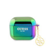 Guess 4G Charm Θήκη Σιλικόνης Iridescent Black για Apple AirPods 3