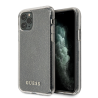 Guess Glitter Back Cover Πλαστικό Ασημί (iPhone 11 Pro Max)