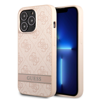 Guess 4G Stripe Back Cover Σιλικόνης Ροζ (iPhone 13 Pro)