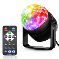 LED φωτορυθμικό φωτιστικό LXM250 με χειριστήριο RGB 3W μαύρο