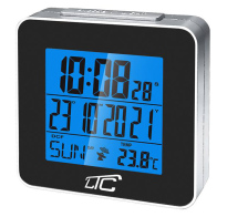 LTC ψηφιακό ρολόι LXSTP04C με ξυπνητήρι & θερμόμετρο επιτραπέζιο μαύρο