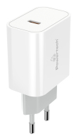 Powertech Φορτιστής Τοίχου PT-1026 USB-C PD 30W Λευκός