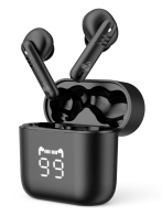 POWERTECH earphones με θήκη φόρτισης PT-1227 TWS ENC 30/480mAh μαύρα