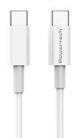 POWERTECH καλώδιο USB-C PTR-0108 65W PD 1m λευκό