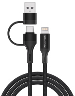 POWERTECH καλώδιο USB & USB-C σε Lightning PTR-0159 PD 27W copper 1.5m μαύρο