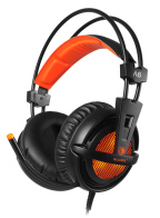 Sades Gaming Headset A6 multiplatform USB LED Μαύρα