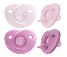 Philips Avent Πιπίλα Soothie Σιλικόνης Pink 0+ 2τμχ SCF099/22