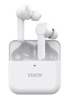 YISON earphones με θήκη φόρτισης T5 True Wireless λευκά