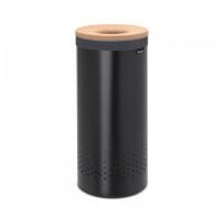 Brabantia Καλάθι Απλύτων 35lt Μεταλλικό Μαύρο Cork