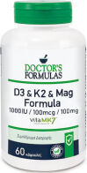 Doctor's Formulas D3 & K2 & Mag Formula Βιταμίνη για Ανοσοποιητικό 60 κάψουλες