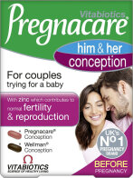 Vitabiotics Pregnacare His & Her Conception Dual Pack 2 x 30 ταμπλέτες